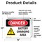 Signmission Battery Charging Area, Vinyl Decal, 10 in x 14 in OS-2PACK-DS-D-1014-L-1039 - alternate 2